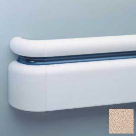 3-Piece Handrail System, Vinyl w/Aluminum Retainer, 6.25" Face 12' Long, Doeskin