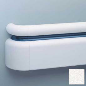 3-Piece Handrail System, Vinyl w/Aluminum Retainer, 6.25" Face 12' Long, Linen White