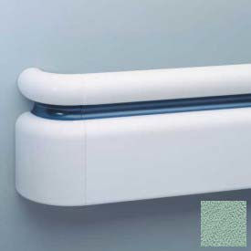 3-Piece Handrail System, Vinyl w/Aluminum Retainer, 6.25" Face 12' Long, Pale Jade