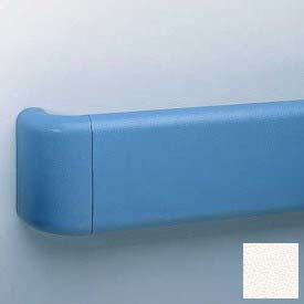 Crash Rail-Type Handrail, Vinyl W/Aluminum Retainers, 5-1/2''H x 12'L, White