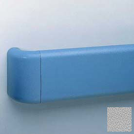 Crash Rail-Type Handrail, Vinyl W/Aluminum Retainers, 5-1/2''H x 12'L, Pearl Gray
