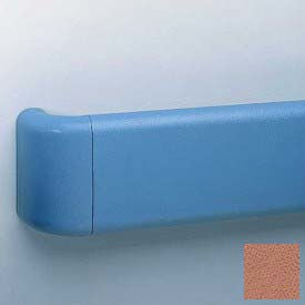 Crash Rail-Type Handrail, Vinyl W/Aluminum Retainers, 5-1/2''H x 12'L, Ginger Spice