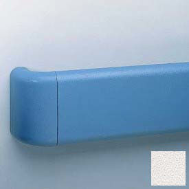 Crash Rail-Type Handrail, Vinyl W/Aluminum Retainers, 5-1/2''H x 12'L, Pearl