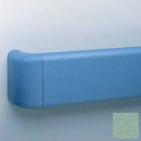 Crash Rail-Type Handrail, Vinyl W/Aluminum Retainers, 5-1/2''H x 12'L, Pale Jade