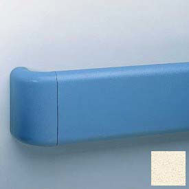 Crash Rail-Type Handrail, Vinyl W/Aluminum Retainers, 5-1/2''H x 12'L, Porcelain