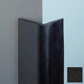 Corner Guard, 4" Wings, 4'H, Black, Sbr Rubber