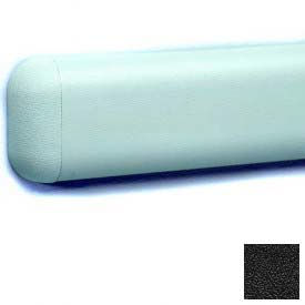 Wall Guard W/Rounded Top & Bottom Edges, 2-516"H x 12'L, Black