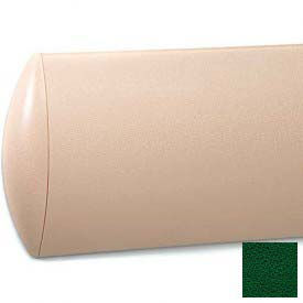 Crescent Series Wall Guard, Aluminum Retainer, 8"H x 12'L, Hunter Green