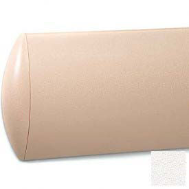 Crescent Series Wall Guard W/Rec. Plastic Clip Retainer System, 8"H x 12'L, Linen White