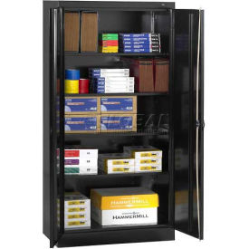 Tennsco Standard Storage Cabinet, 36"W X 18"D X 72"H, Black