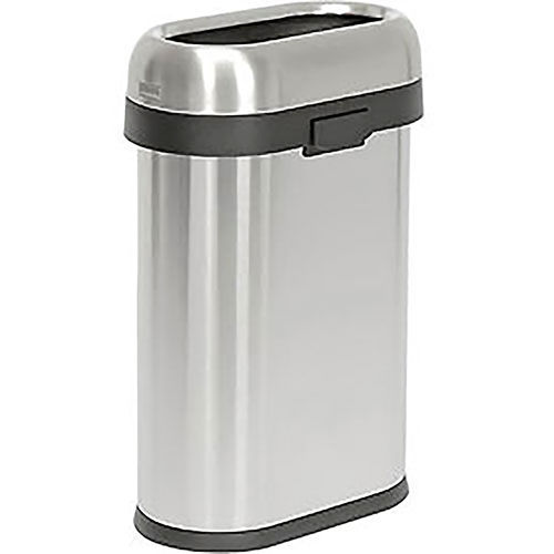 SIMPLEHUMAN Stainless Steel Slim Waste Container - 13-Gallon Capacity ...