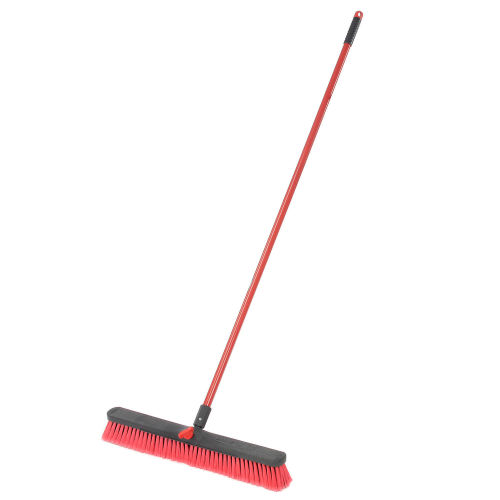 LIBMAN Push Broom with Resin Block 24" MediumDuty Bristles, Lot of