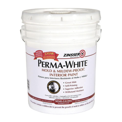 Zinsser PERMAWHITE Mold & MildewProof Interior Paint, White Semi